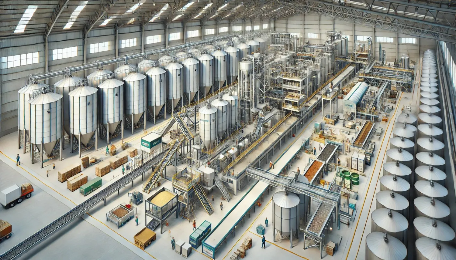 Mixing line and process equipment